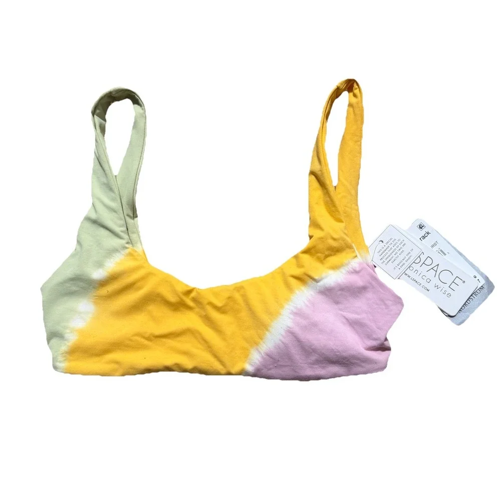 LSpace New‎ Tie-Dye Lizzie Bikini Top Sunburst XS (30-32 A-C) L*Space 284619 NWT
